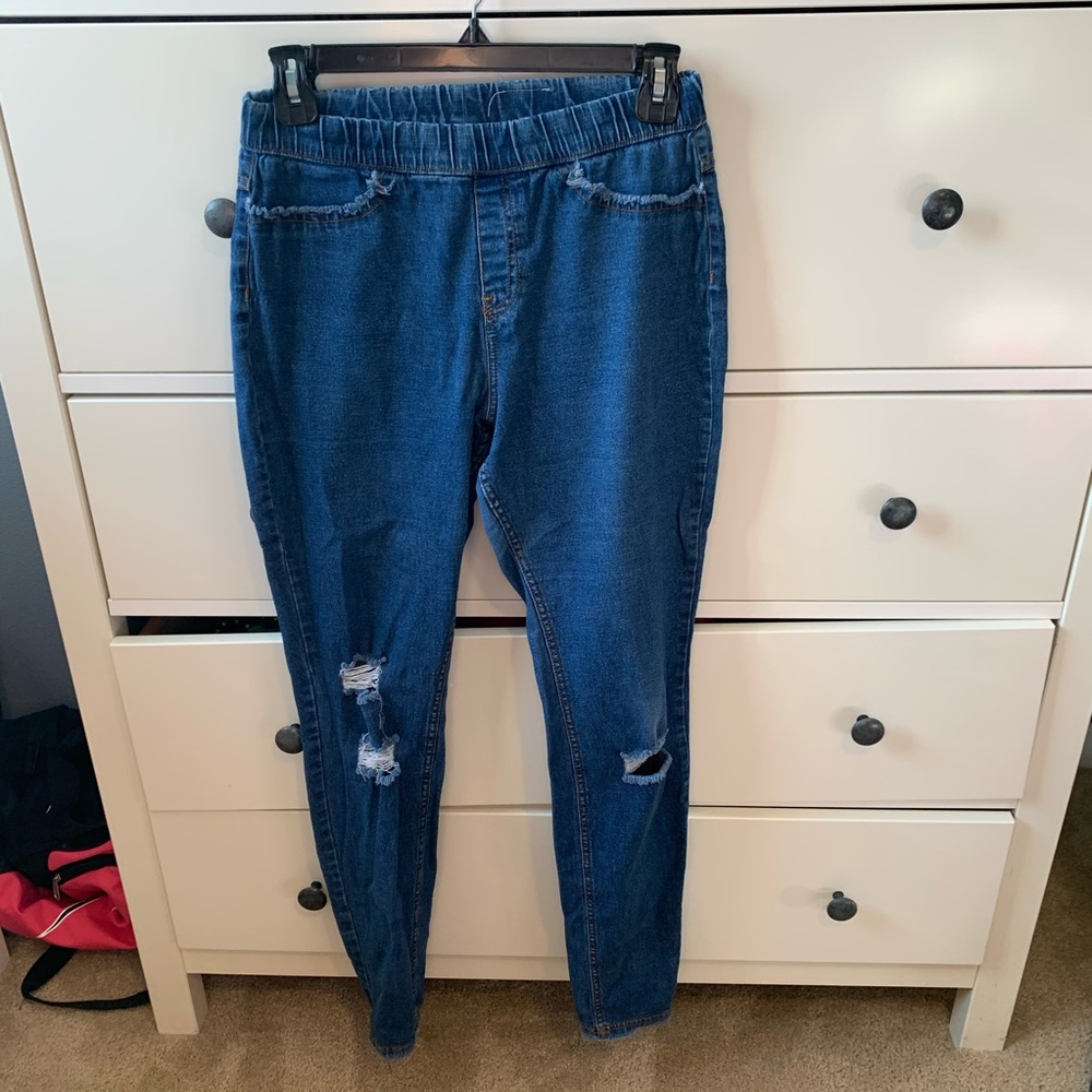 blue jeggings